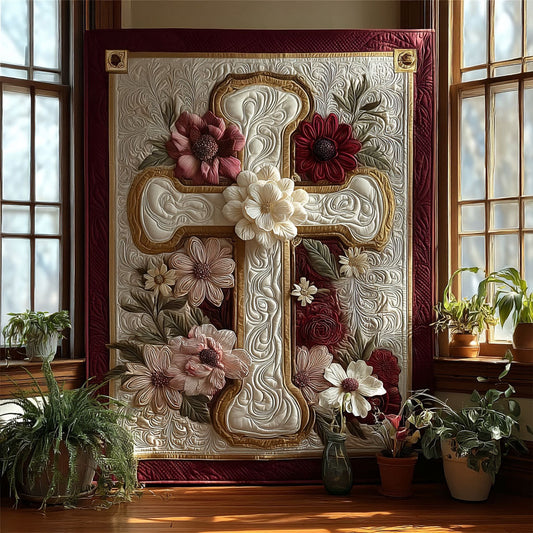 Cross of Serenity Quilted Blanket NCU0PT7626