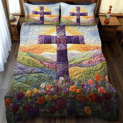 Cross of Strength 3-Piece Quilted Bedding Set NCU0PT7503