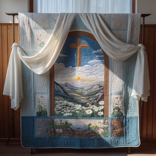 Cross of Trinity Quilted Blanket NCU0PT7527
