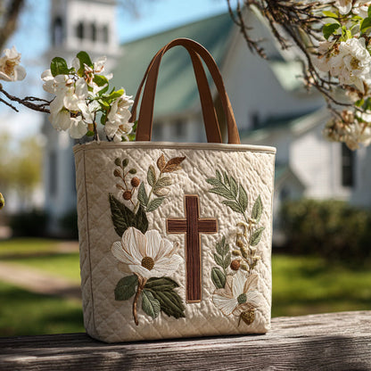 Cross of Triumph Quilted Tote Bag NCU0PT8161