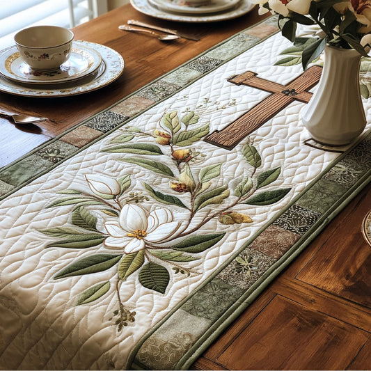 Cross of True Love Quilted Table Runner NCU0PT7556