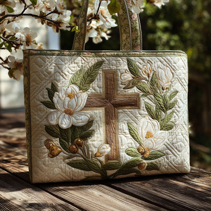 Cross of the Soul Quilted Tote Bag NCU0PT8160