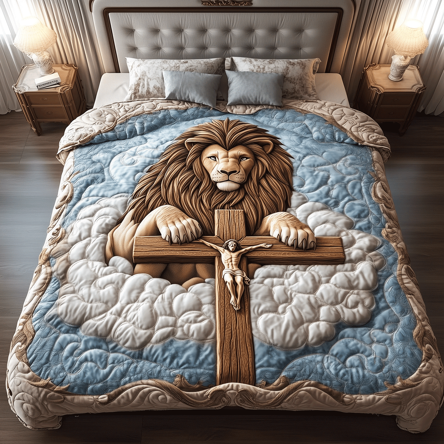 Crossed Majesty 3-Piece Quilted Bedding Set NCU0TH2414