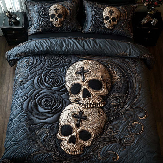 Crossed Souls 3-Piece Quilted Bedding Set NCU0NT7938