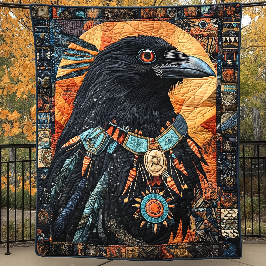 Crow Jewelry Quilted Blanket NCU0DK803