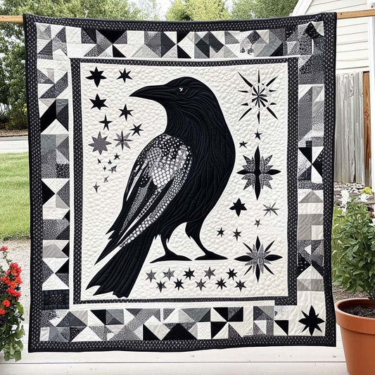 Crow Moon Whisper Quilted Blanket NCU0NT8033