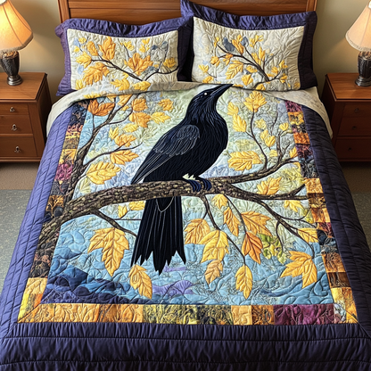 Crow Spirit 3-Piece Quilted Bedding Set NCU0DK8274