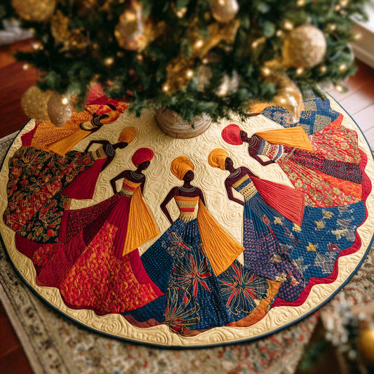 Crowned Essence Christmas Quilted Tree Skirt NCU0TD1135
