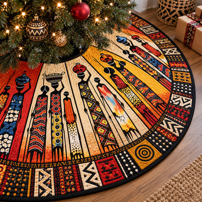 Crowned in Culture Christmas Quilted Tree Skirt NCU0PT12082