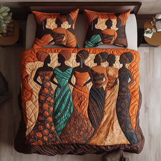 Crowned in Nature 3-Piece Quilted Bedding Set NCU0NT7669