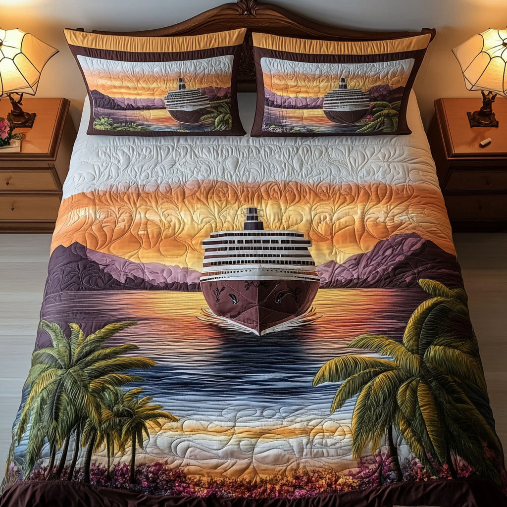 Cruise Dreamer 3-Piece Quilted Bedding Set NCU0PT8028