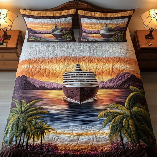 Cruise Dreamer 3-Piece Quilted Bedding Set NCU0PT8028