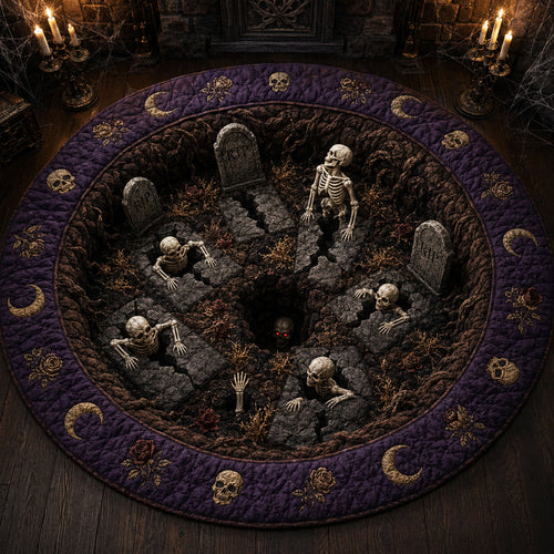 Crypt Crawler Quilted Round Mat NCU0TD2884