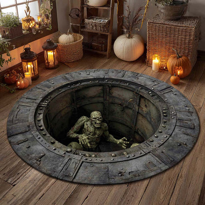 Crypt Dweller Quilted Round Mat NCU0XD960