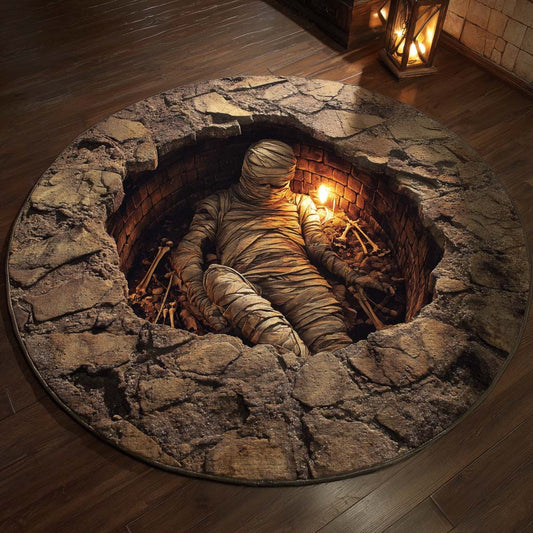 Crypt of the Mummy Quilted Round Mat NCU0XD961