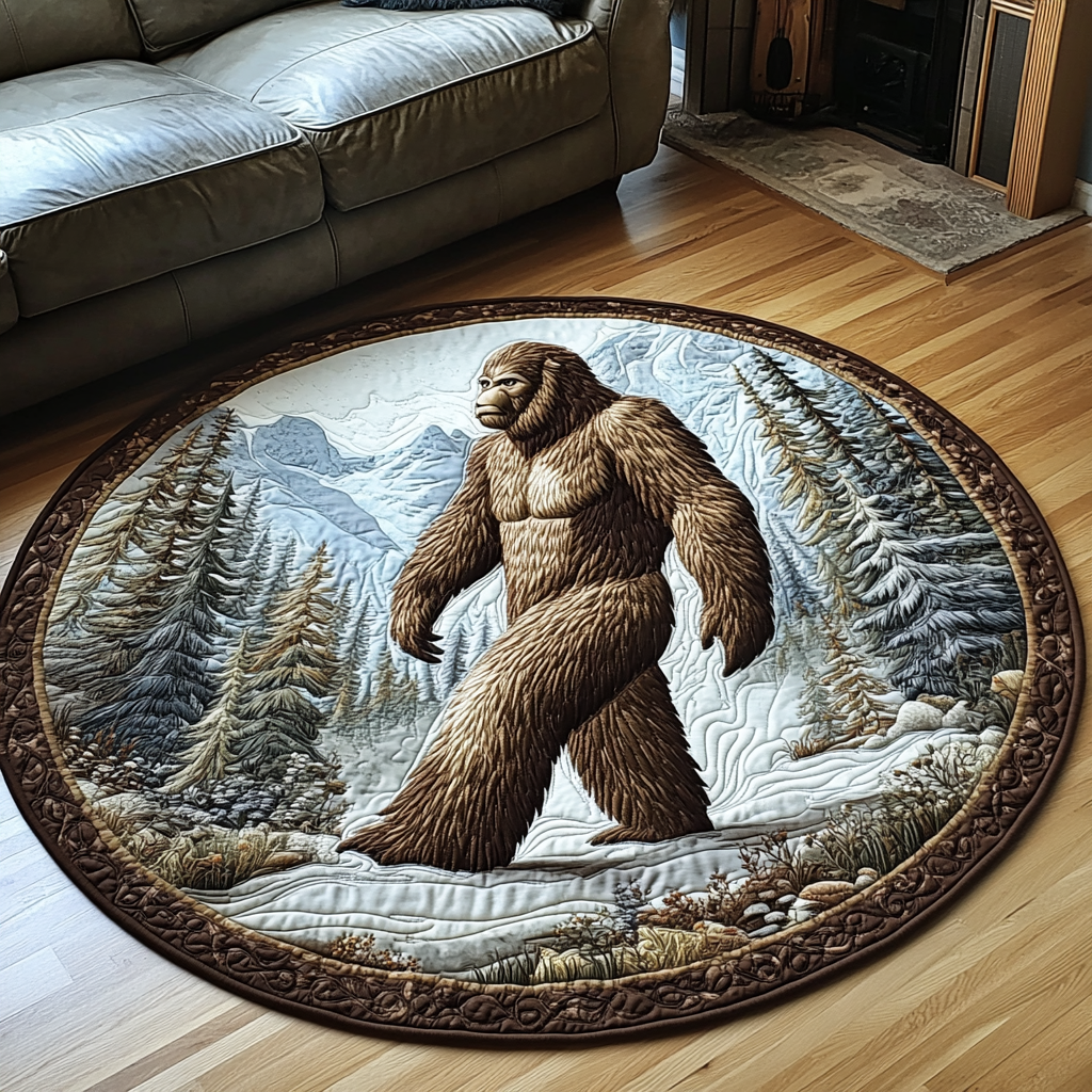 Cryptid Quest Quilted Round Mat NCU0DV3241