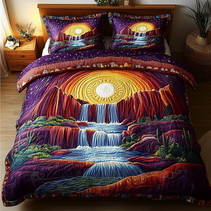 Crystal Rapids 3-Piece Quilted Bedding Set NCU0DK5553