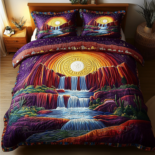 Crystal Rapids 3-Piece Quilted Bedding Set NCU0DK5553