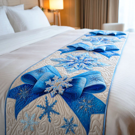 Crystal Ribbon Quilted Bed Runner NCU0TD801