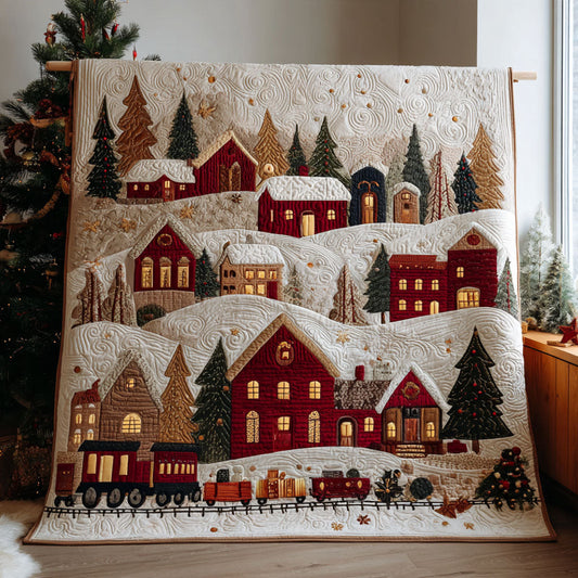 Crystal Snow Tracks Quilted Blanket NCU0PT9133
