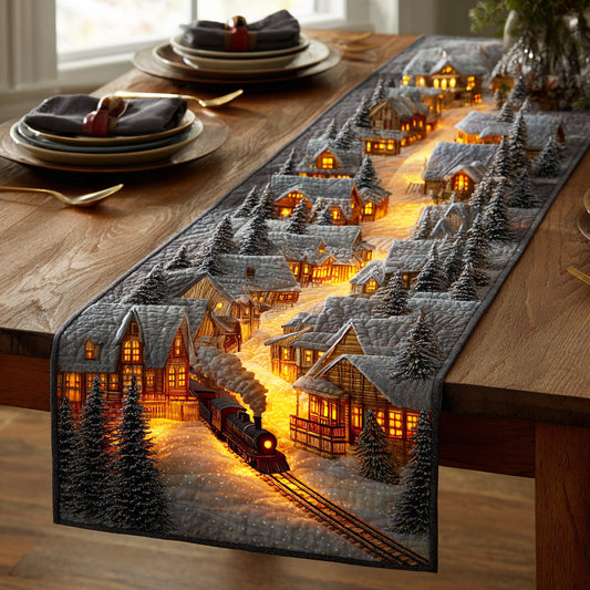 Crystal Snowfield Quilted Table Runner NCU0TD1713