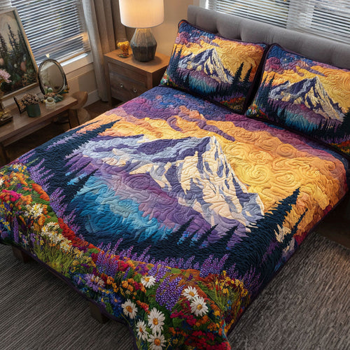 Crystal Summit 3-Piece Quilted Bedding Set NCU0TV559