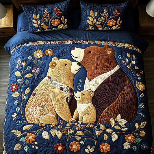 Cubs And Care 3-Piece Quilted Bedding Set NCU0NT2847