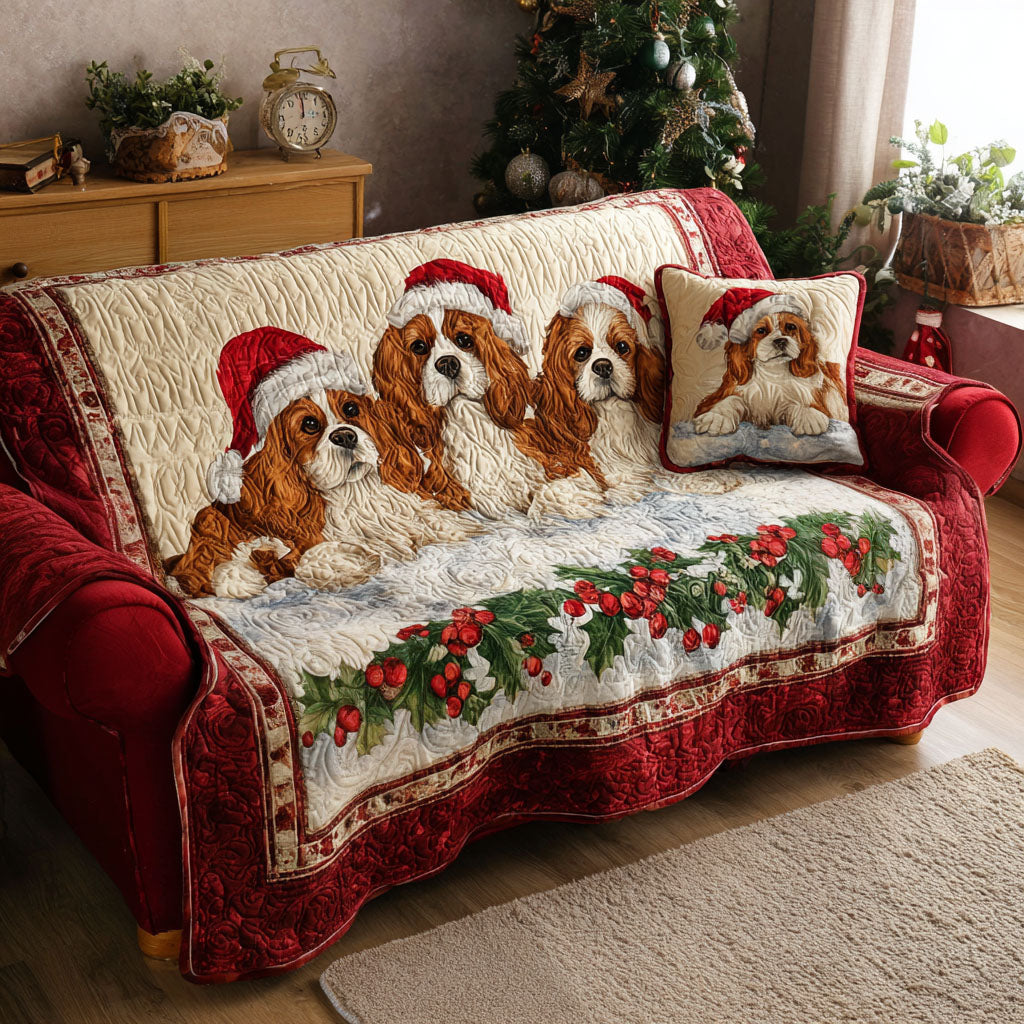 Cuddly Cocker Quilted Sofa Cover NCU0PT9993