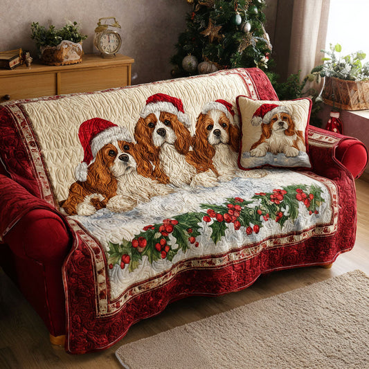 Cuddly Cocker Quilted Sofa Cover NCU0PT9993