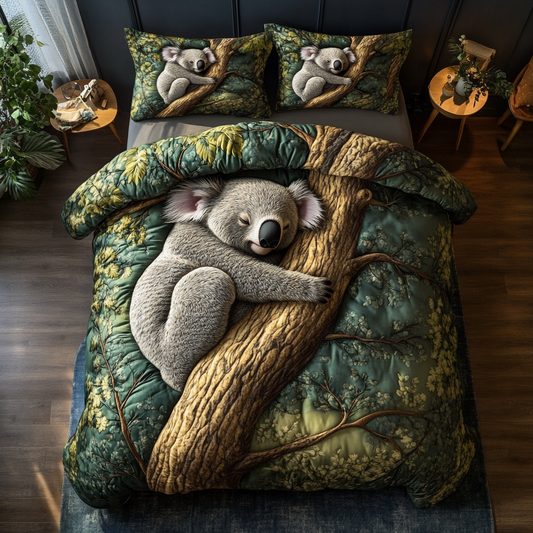 Cuddly Koala 3-Piece Quilted Bedding Set NCU0DK3710