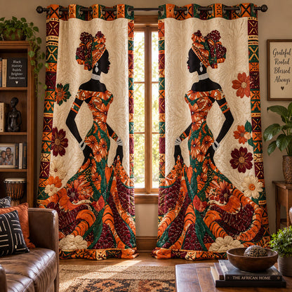 Cultural Bloom Quilted Curtains NCU0PT12097