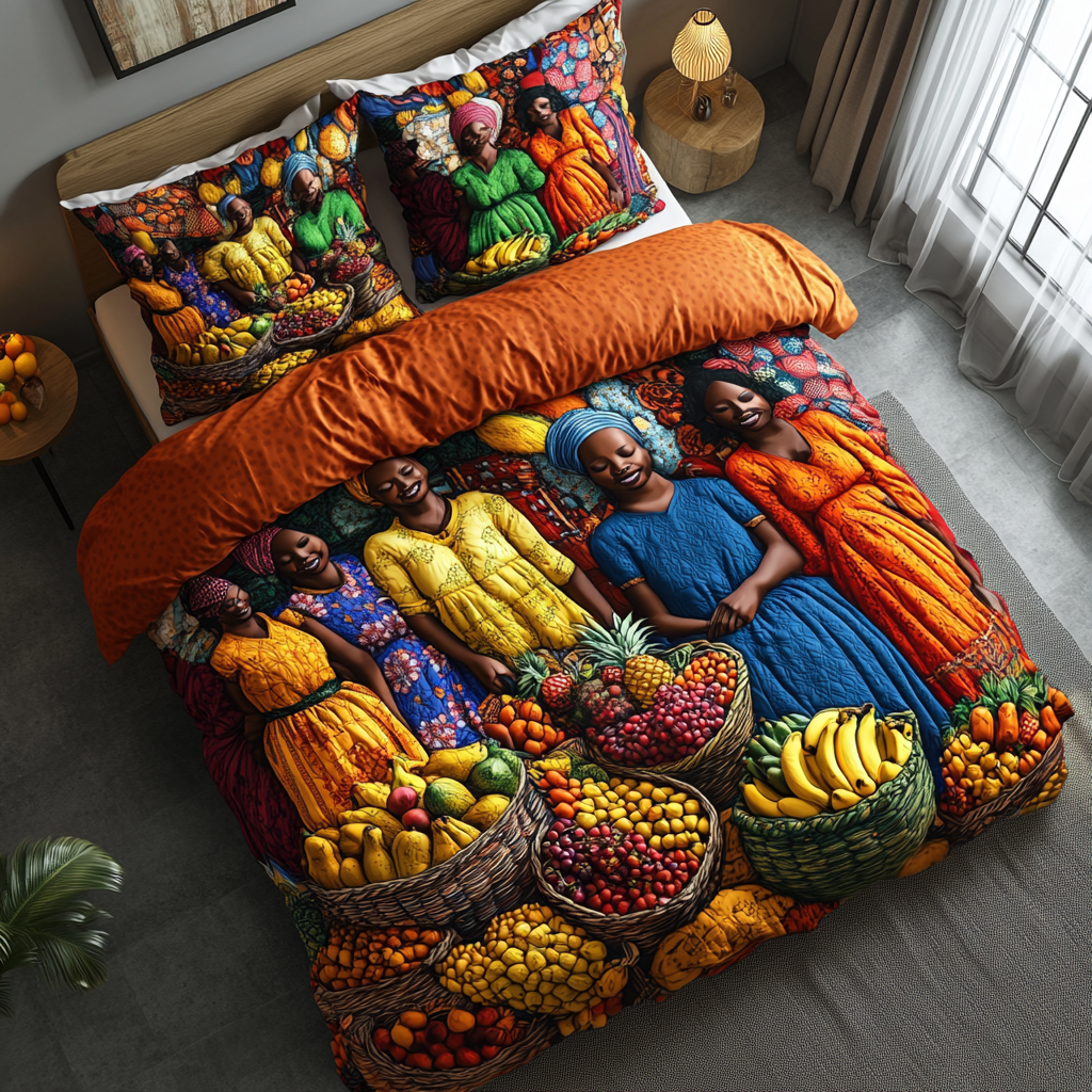 Cultural Exchange 3-Piece Quilted Bedding Set NCU0DK7768