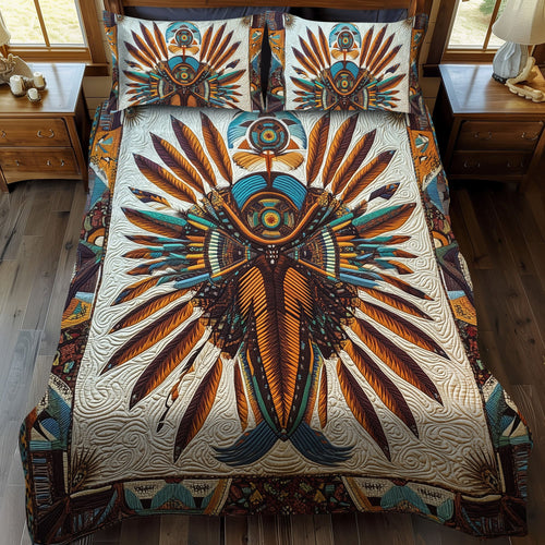 Cultural Threads 3-Piece Quilted Bedding Set NCU0PT3153