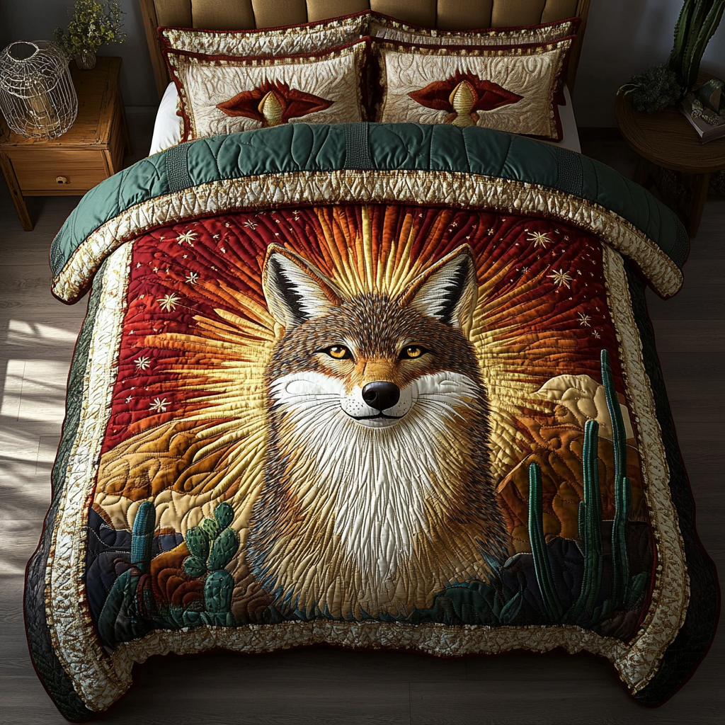 Cunning Hunter 3-Piece Quilted Bedding Set NCU0DK6594