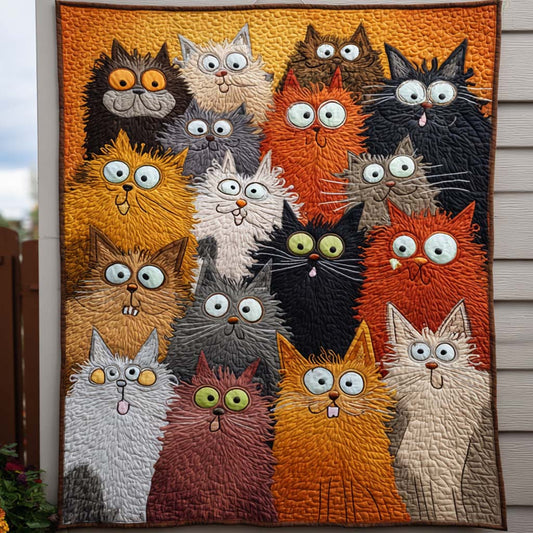 Curious Whiskers Quilted Blanket NCU0NT9208