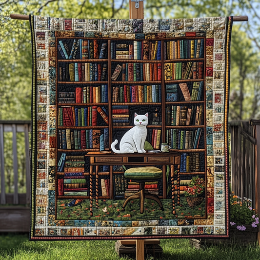 Curled Up with a Book Quilted Blanket NCU0DK1259