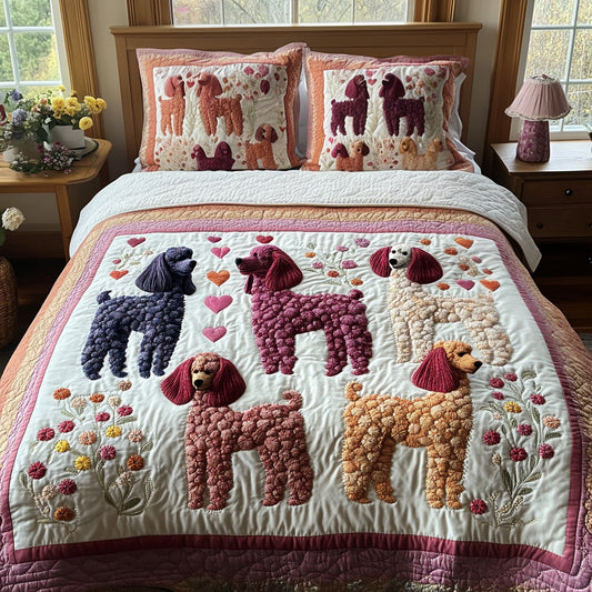 Curly Chic 3-Piece Quilted Bedding Set NCU0DV7479