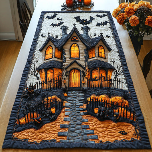 Cursed Gables Quilted Table Runner NCU0DV7158