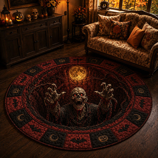 Cursed Risen Quilted Round Mat NCU0TD2887