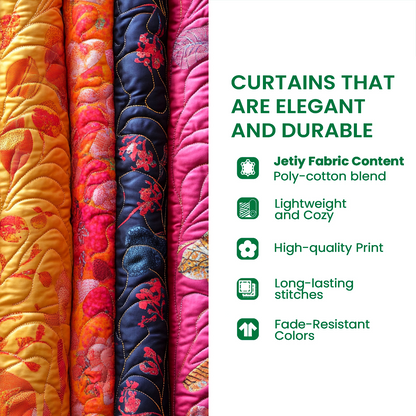 Tropical Lighthouse Quilted Curtains NCU0HH1777