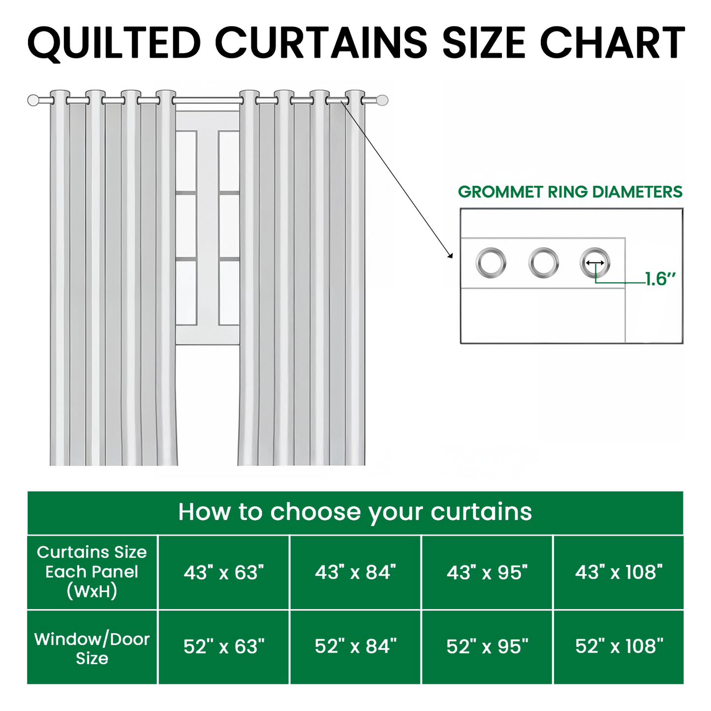 Forest Spirit Quilted Curtains NCU0TV1080