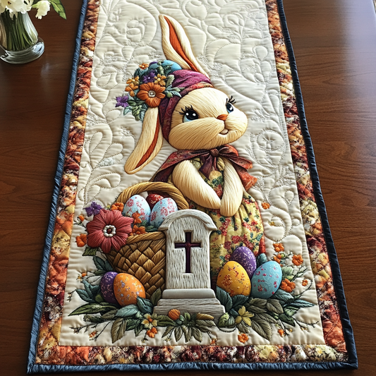 Cute Bunny Tribute Quilted Table Runner NCU0NT3189