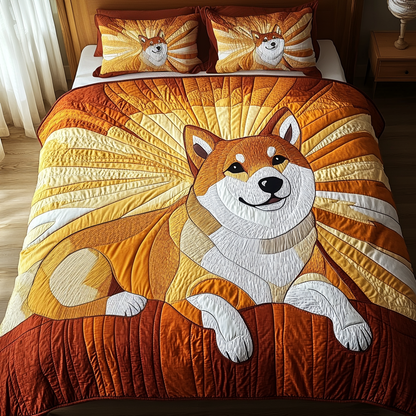 Cute Patch 3-Piece Quilted Bedding Set NCU0VH2149