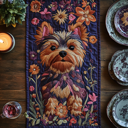 Cute Terrier Quilted Table Runner NCU0DV5838