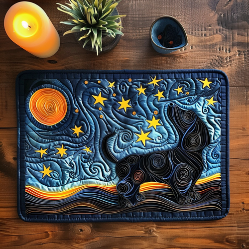 Dachie Starry Night Quilted Place Mat NCU0TH247