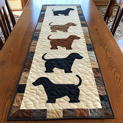 Dachshund Charm Quilted Table Runner NCU0DK7659