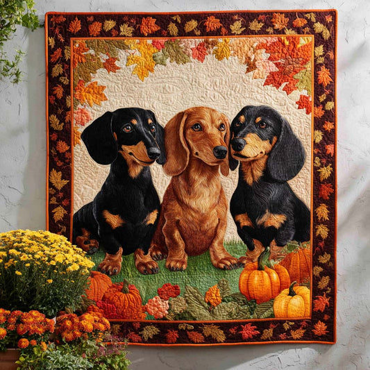 Dachshund Forest Run Quilted Blanket NCU0NT9179