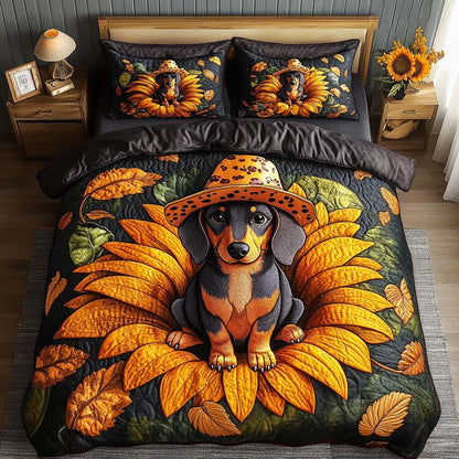 Dachshund 3-Piece Quilted Bedding Set NCU0VT220