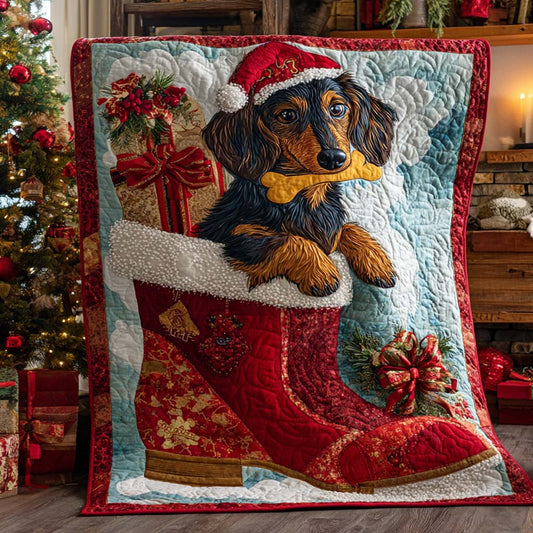 Dachshund Joy Quilted Blanket NCU0XD456