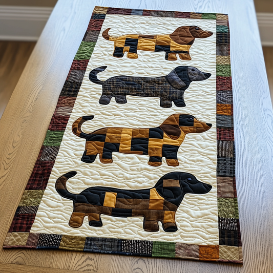 Dachshund Joy Quilted Table Runner NCU0DK7660